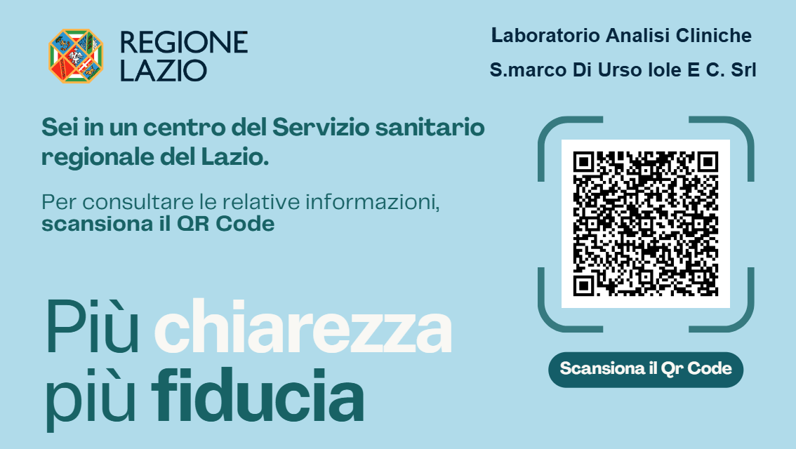 Informazioni del Servizio sanitario regionale del Lazio - QR Code